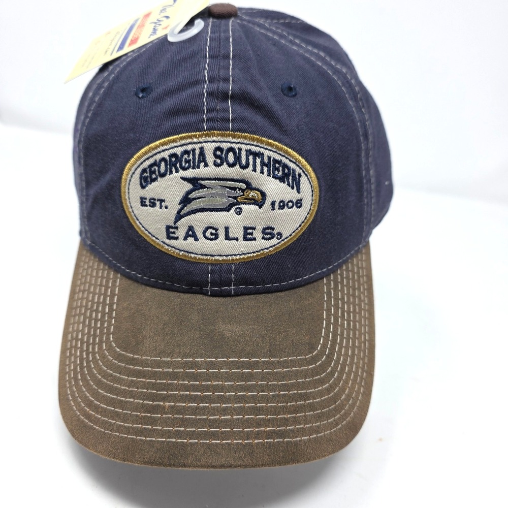 The Game Cap Mens OS Brown Navy Blue Cotton Georgia Southern Eagles NCAA NWT